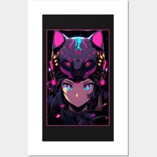 Anime Cat Girl | Quality Anime Design | Chibi Cat Girl Miaw | Manga Anime Art Posters and Art